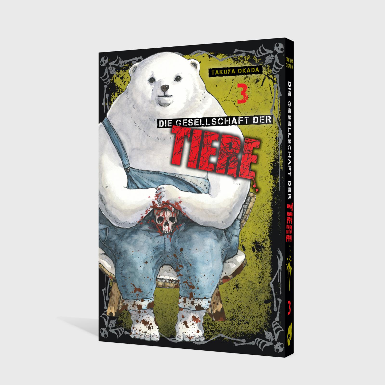 Polar bear, Blood stains, Overalls, Graphic novel, Dark humor