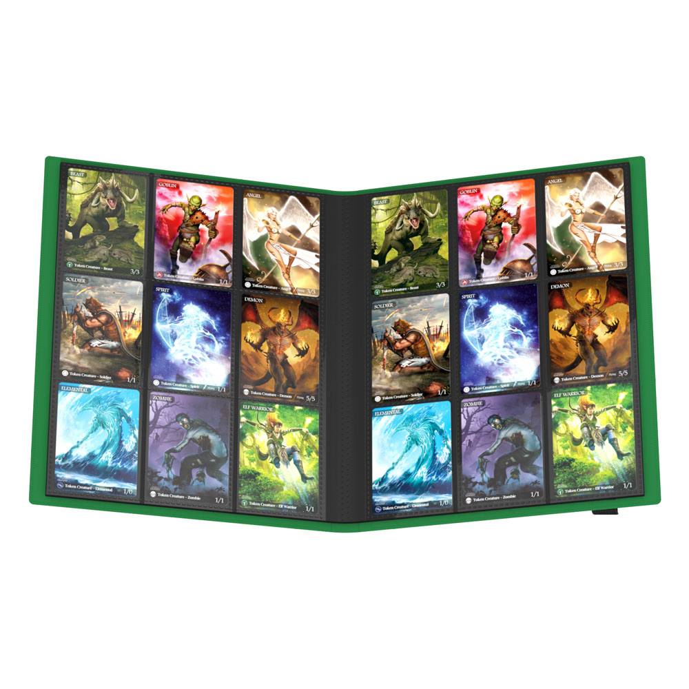 Ultimate Guard: Kartenmappe Flexfolio 9-Pkt grün Kartenspiel, Trading Card, Binder, Kartensammlung, Fantasy
