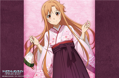anime, girl, kimono, pink, skirt