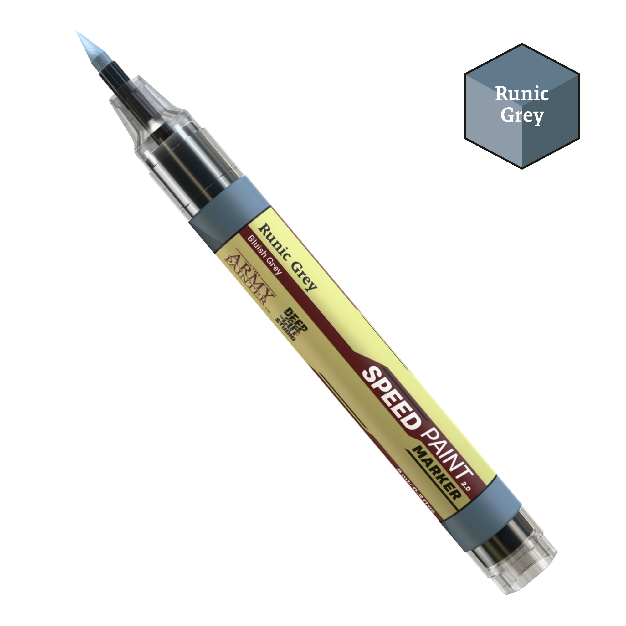 Army Painter: Speedpaint Marker - Runic Grey Malstift, Geschwindigkeitsstift, Blau-Grau, Filzstift, Marker