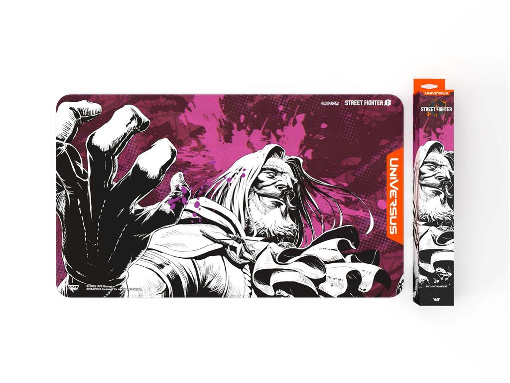 Universus CCG: Playmat Street Fighter "JP" Kunstwerk, Mauspad, Gaming-Mauspad, Comic-Stil, Purple-Design