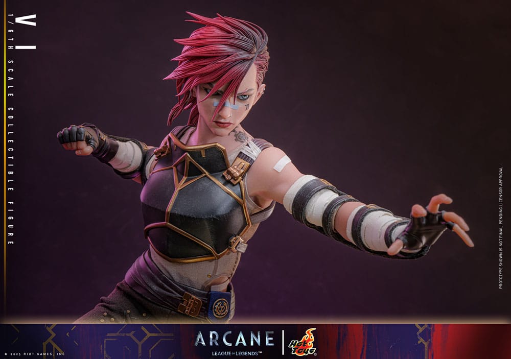 Figurine, Action-Figur, Punk-Frisur, Armschienen, Arkane Rüstung