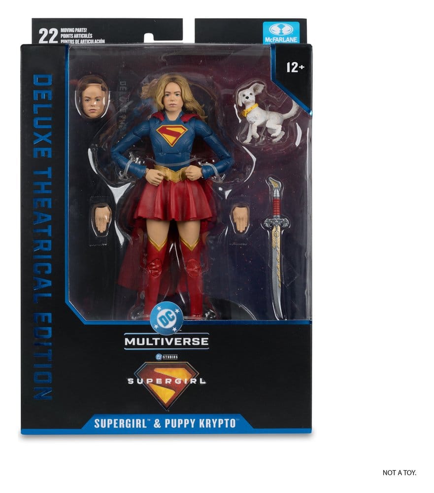 Supergirl Actionfigur, DC Multiverse, 12+, Kunststofffigur, Doppelzubehör Puppe