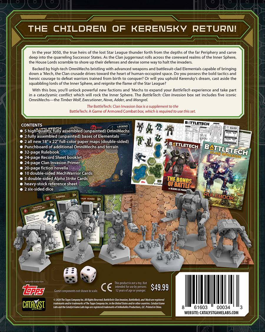 Battletech: Clan Invasion Miniature Set Battletech: Clan Invasion Miniature Set