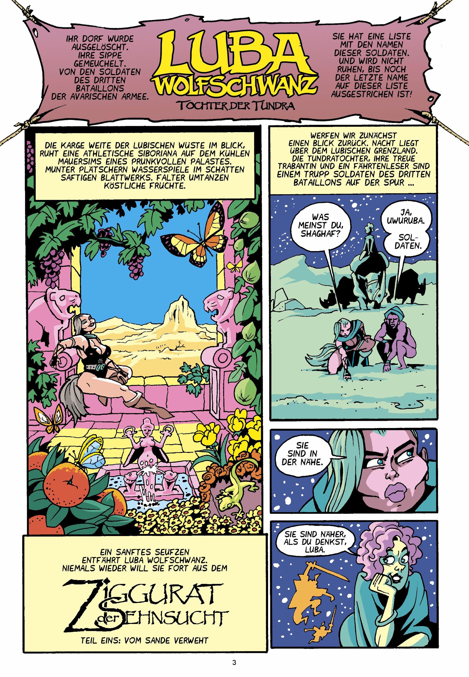 Comic, Luba, Weltbild, Nebenelemente, Figuren