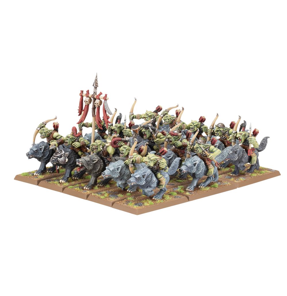 Warhammer: The Old World Orc & Goblin Tribes - Goblin Wolf Rider Mob