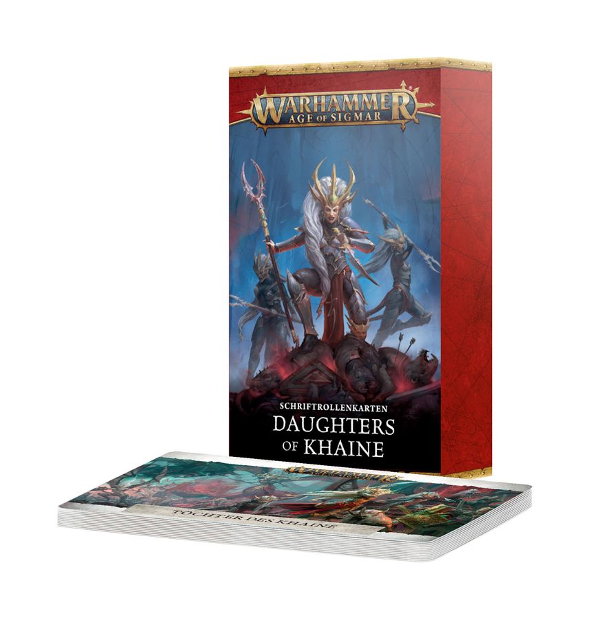 Age of Sigmar: Warscroll Cards - Daughters of Khaine dt. Daugthers of Khaine, Warhammer, Schriftrollenkarten, Kartenbox, Fantasy Figuren
