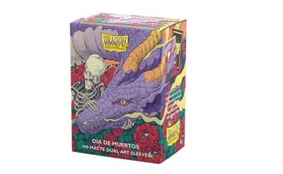 Dia de Muertos, Doppelte Kunst Hüllen, Drache, lila Drache, Kartenhüllen