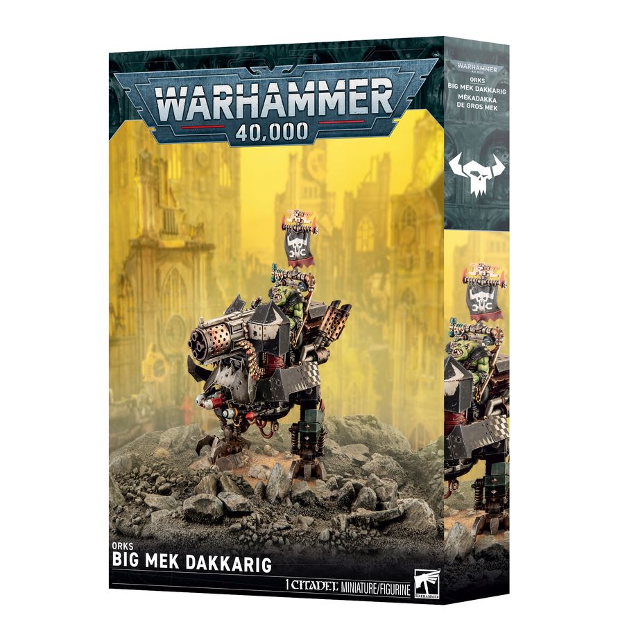Warhammer 40K: Orks - Big Mek Dakkarig Ork, Big Mek Dakkarag, Miniaturen, Waffenmeister, 50mm Miniatur