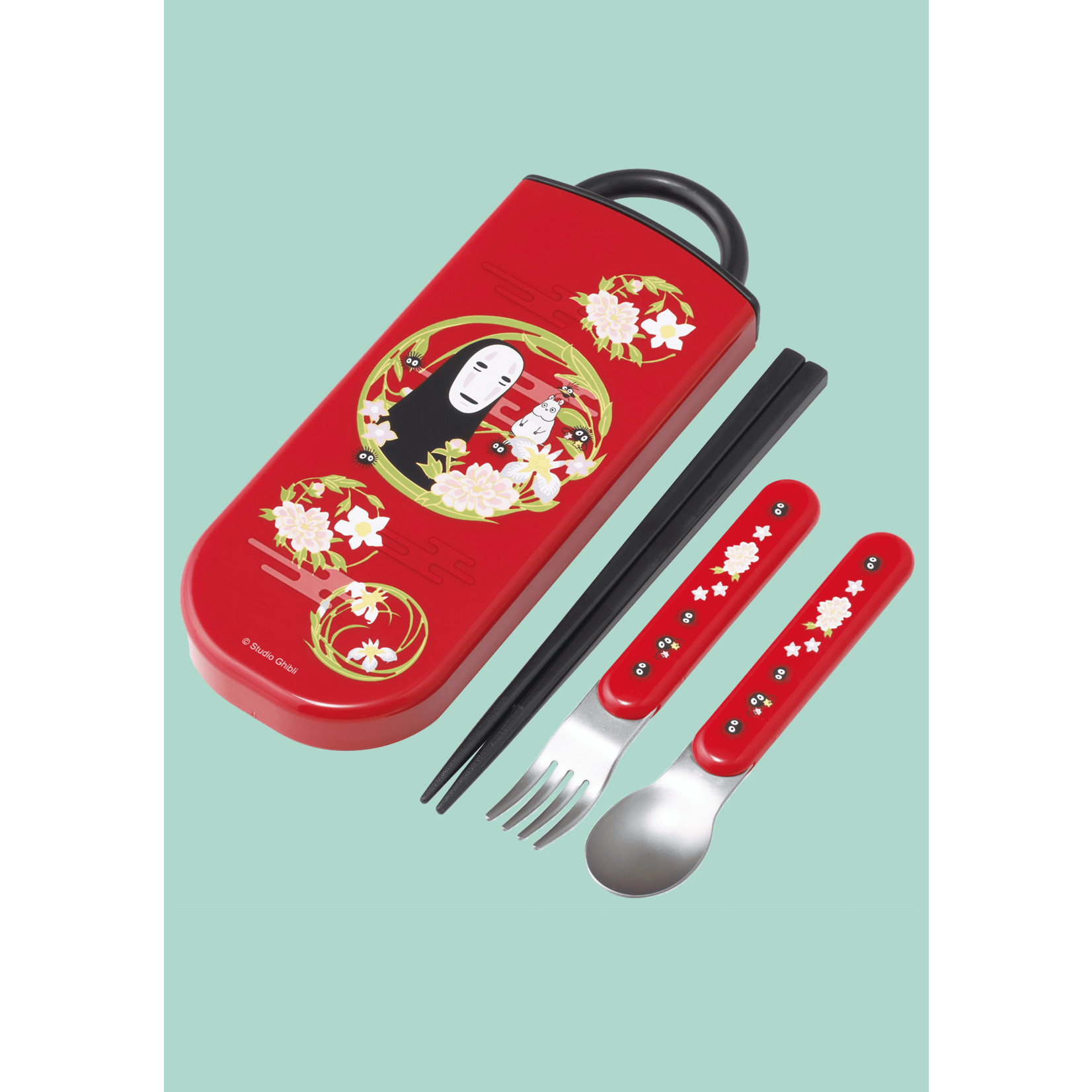 Chihiros Reise ins Zauberland: Besteck Set Löffel/Gabel/Stäbchen rot Chihiros Reise ins Zauberland: Besteck Set Löffel/Gabel/Stäbchen rot
