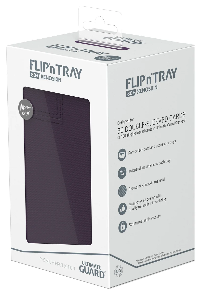 Ultimate Guard: Deckbox Flip'n'Tray 80+ Xenoskin Monolor Violett Ultimate Guard: Deckbox Flip'n'Tray 80+ Xenoskin Monolor Violett