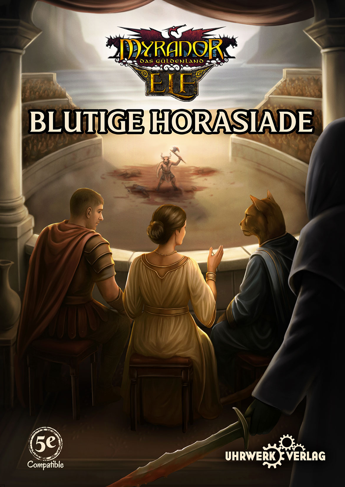 Myranor RSP: Blutige Horasiade 5E medieval, arena, blood, silhouette, figures