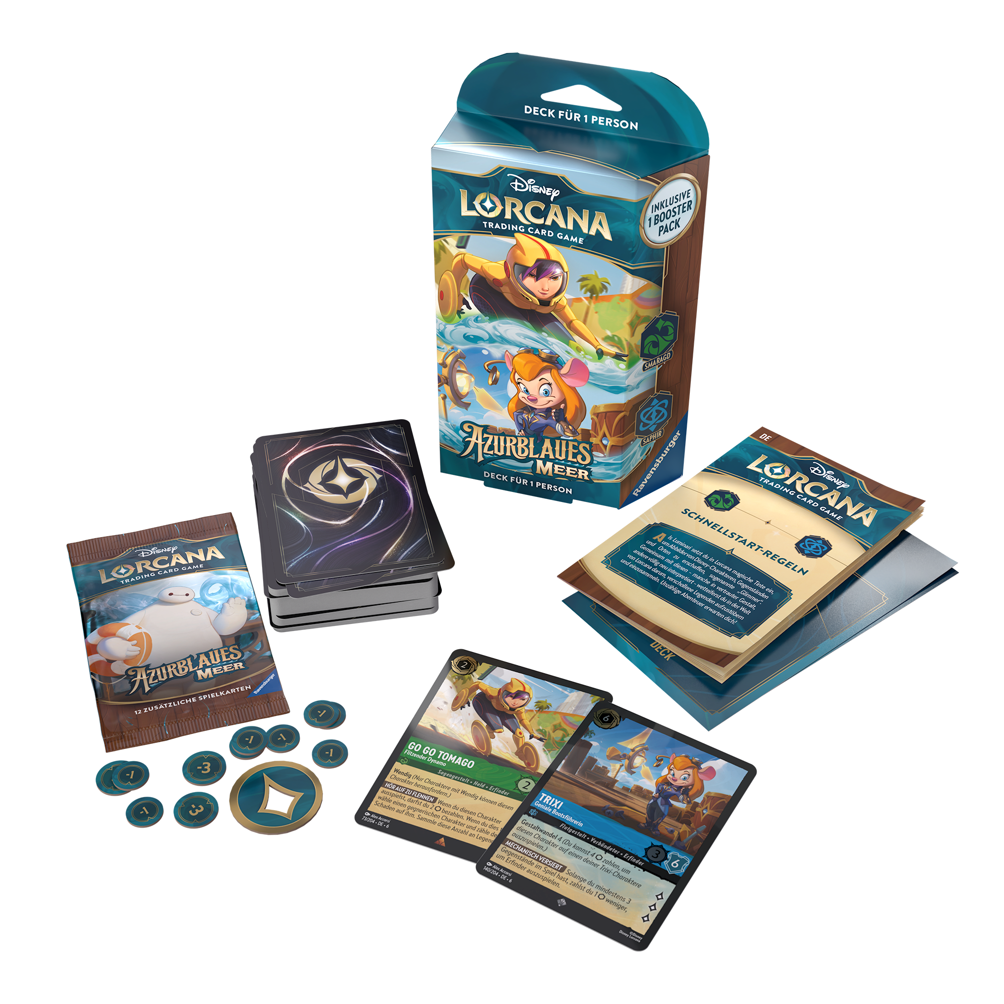 Lorcana TCG: Azurblaues Meer - Starter Deck B Go Go Tamago Lorcana TCG: Azurblaues Meer - Starter Deck B Go Go Tamago