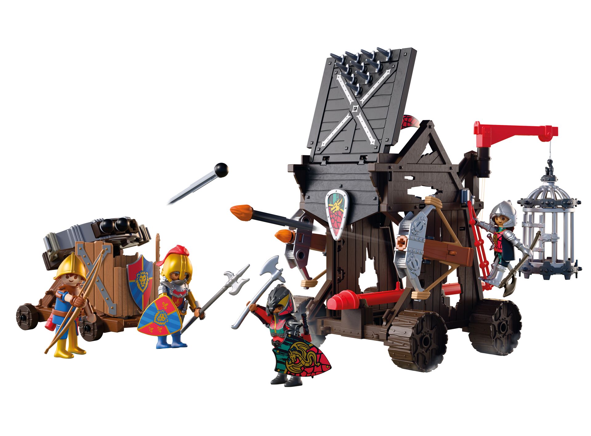 Playmobil: Knights - Angriffsturm Drachenritter lego, ritter, katapult, kranwagen, belagerung