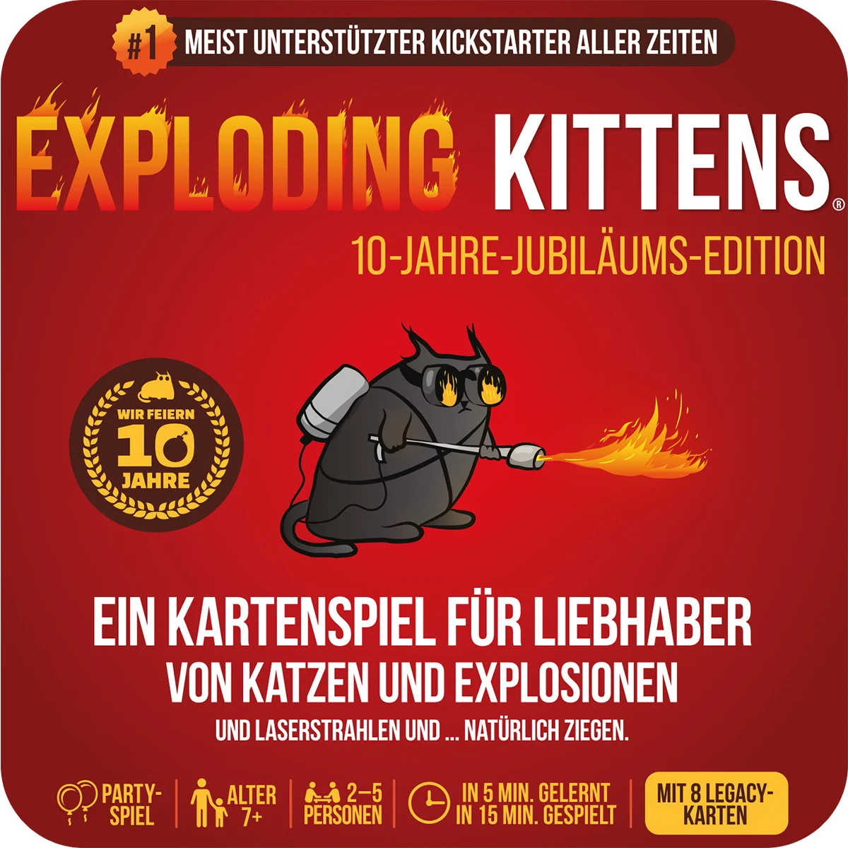 Exploding Kittens dt. - 10-Jahre-Jubiläumsedition (Metallbox) Exploding Kittens dt. - 10-Jahre-Jubiläumsedition (Metallbox)