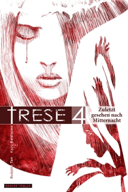Trese Bd.4: Zuletzt gesehen nach Mitternacht HC mit signiertem Druck (222) silhouette, rot, plakat, frau, grafik