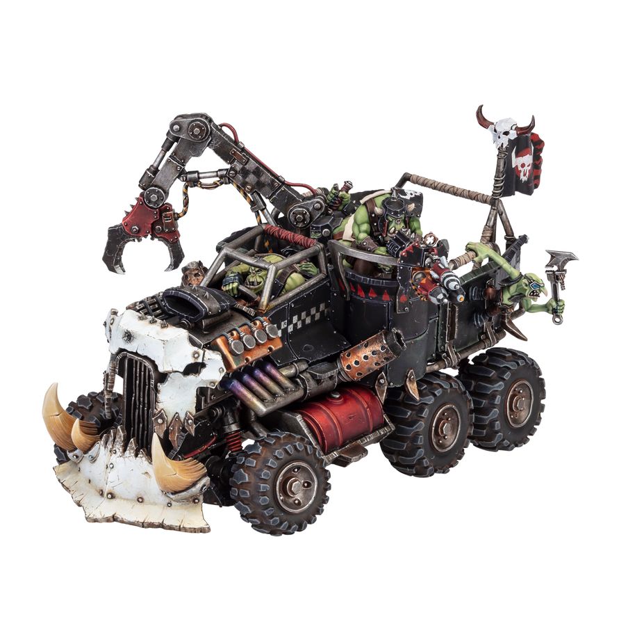 Warhammer 40K: Orks - Trukk Warbeast vehicle, Miniaturenspielzeug, Orgeschwad mechanisch, Mutant Ork, Kriegswagen mit Rammbock