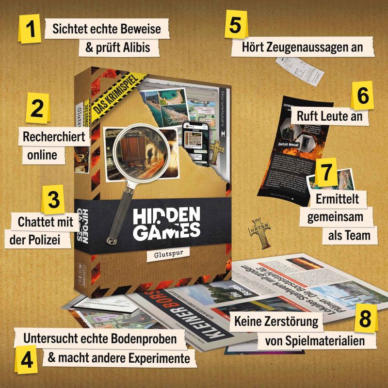 Hidden Games: Glutspur (Fall 16) Hidden Games, Box Set, Karton, Lupe, Karten