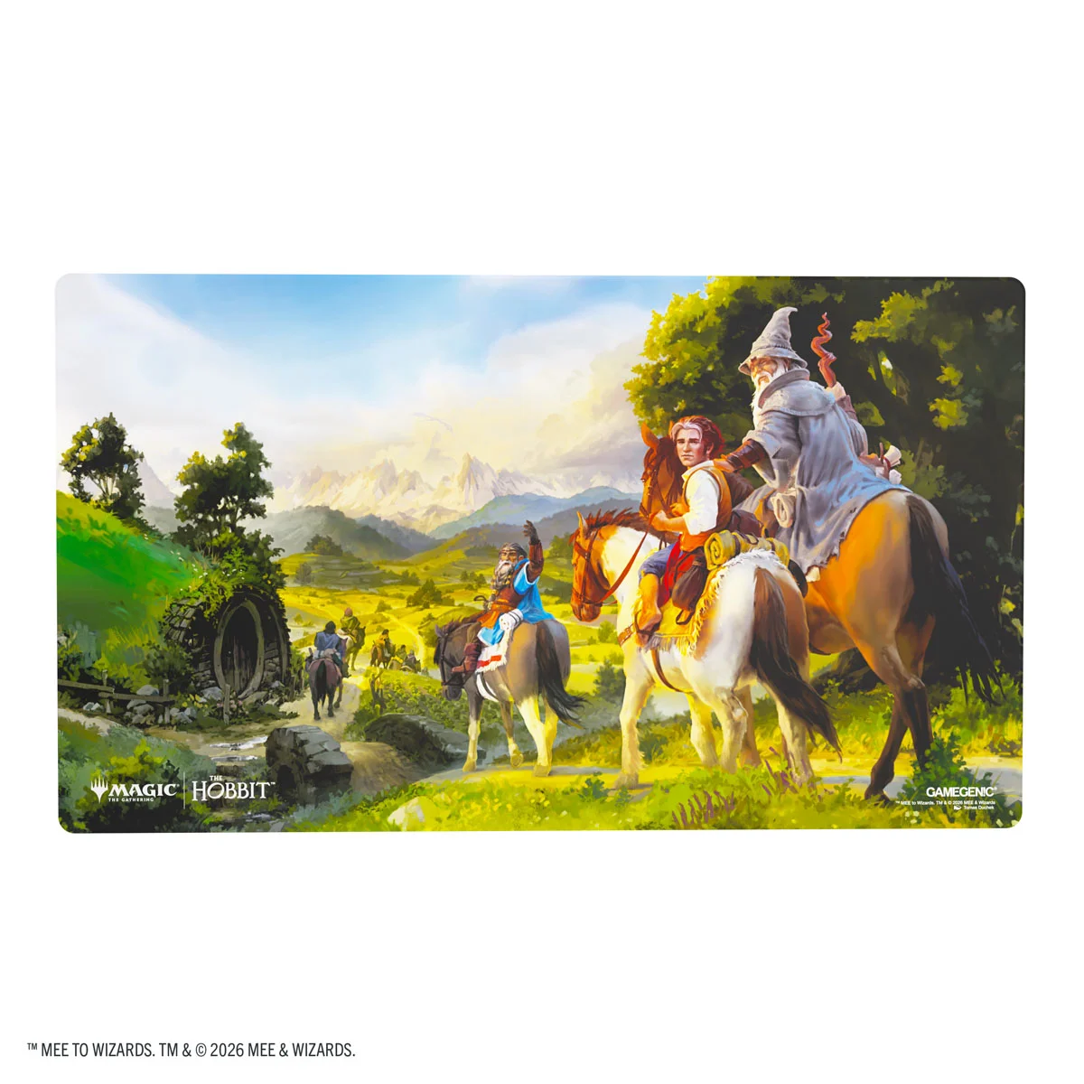 Gamegenic: Magic The Hobbit Prime Playmat - Leaving Hobbiton Tafelunterlage, Schreibtischunterlage, Szene, Fantasy, Pferde reiten