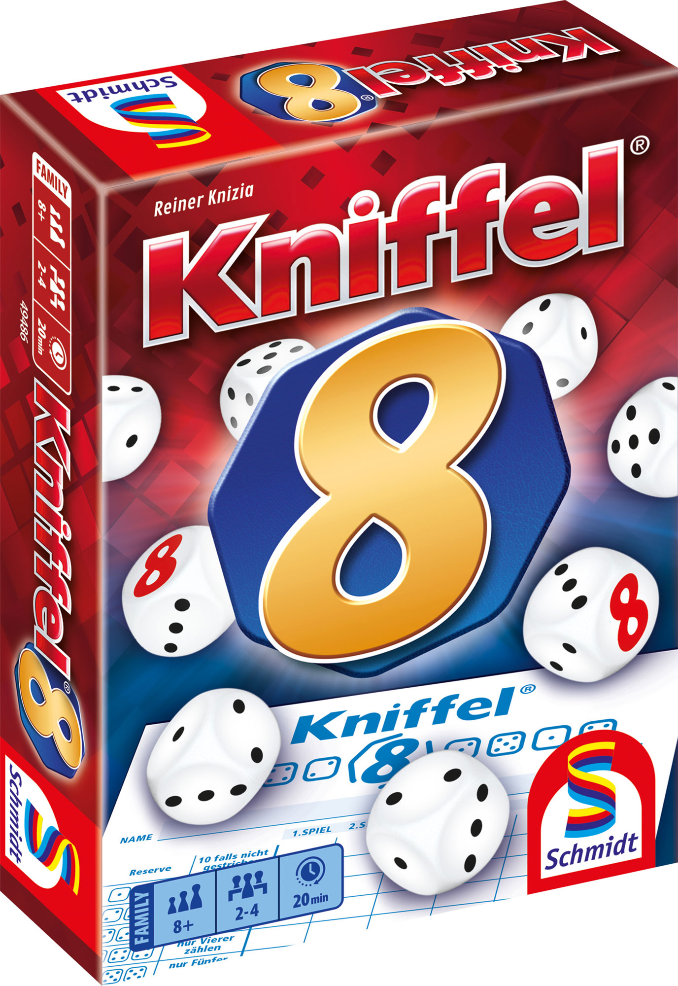würfelspiel, knaiffel, 8, würfel, spielset