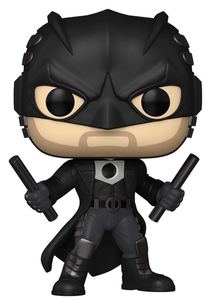 DC Super Heroes: POP Midnighter (556) figurine, Funko, Batman, schwarzer|Anzug, doppelschwerter