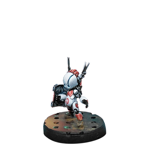 Infinity: Nomads - Riot Girls Miniatur, Roboter, Soldat, Base, Standfuß
