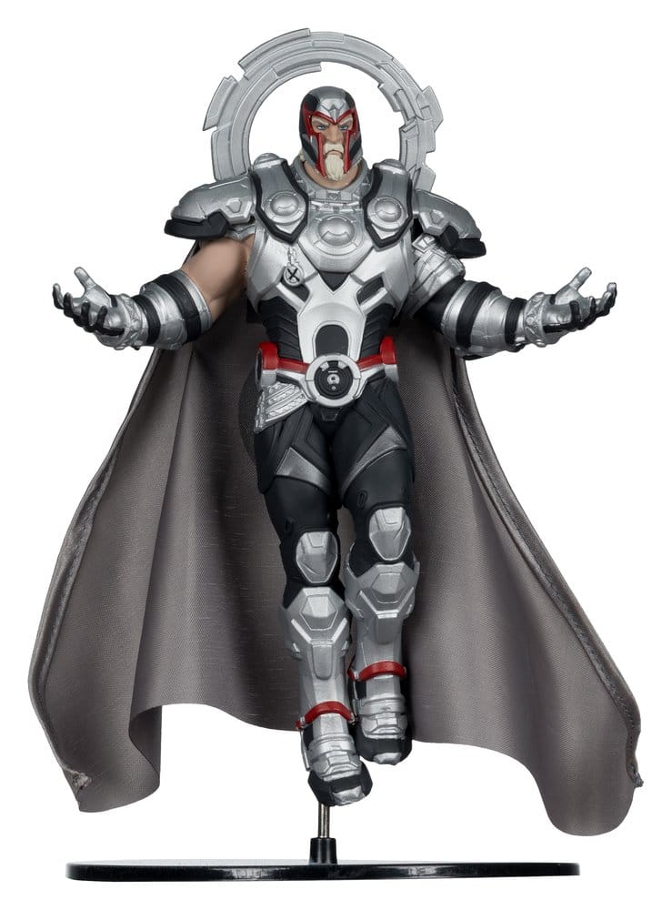 Marvel Rivals Collection: Statue Magneto 20cm actionfigur, kostüm, kampfanzug, stativfigur, sturmjäger