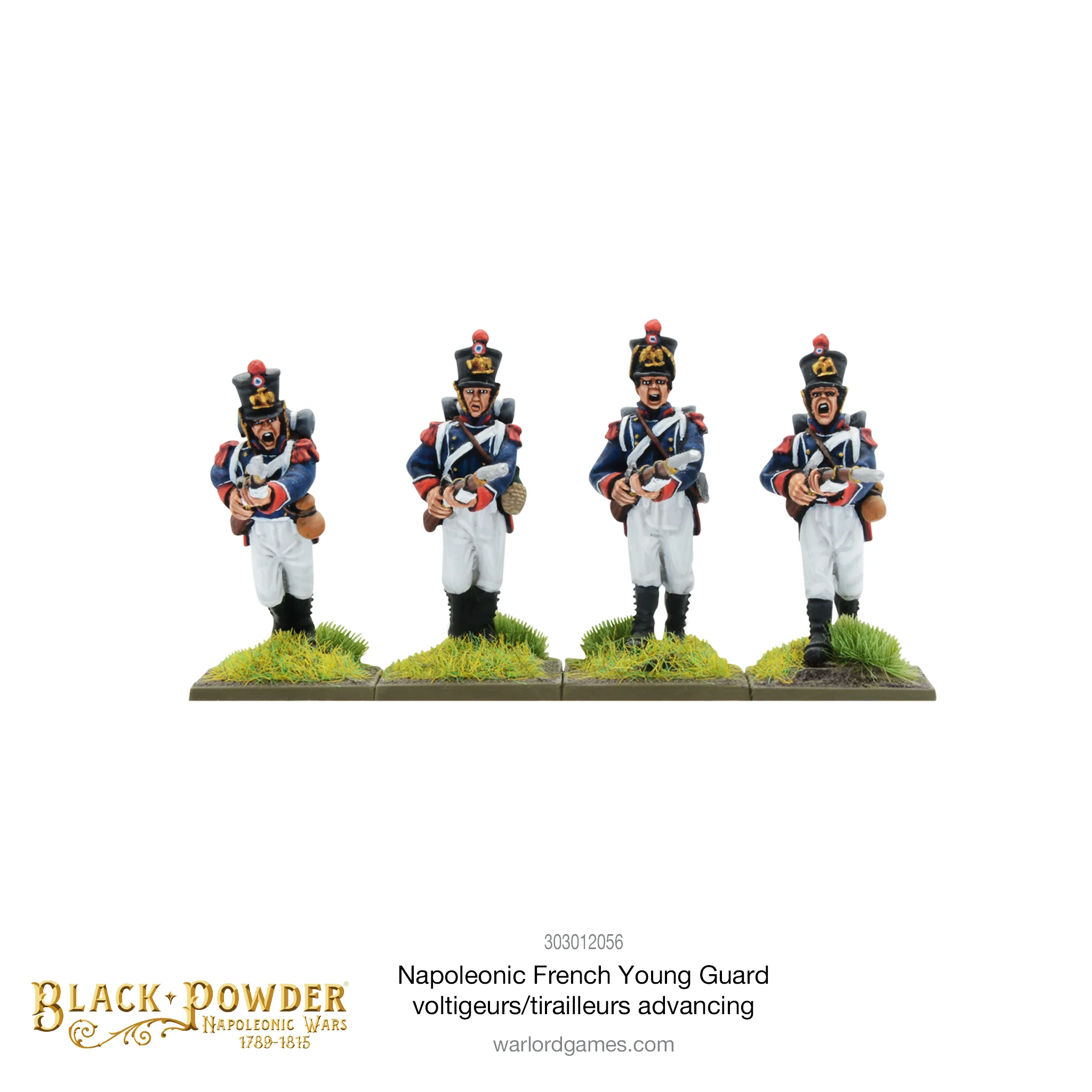 Black Powder: Napoleonic French Young Guard Voltigeurs/Tirailieurs advancing Black Powder: Napoleonic French Young Guard Voltigeurs/Tirailieurs advancing