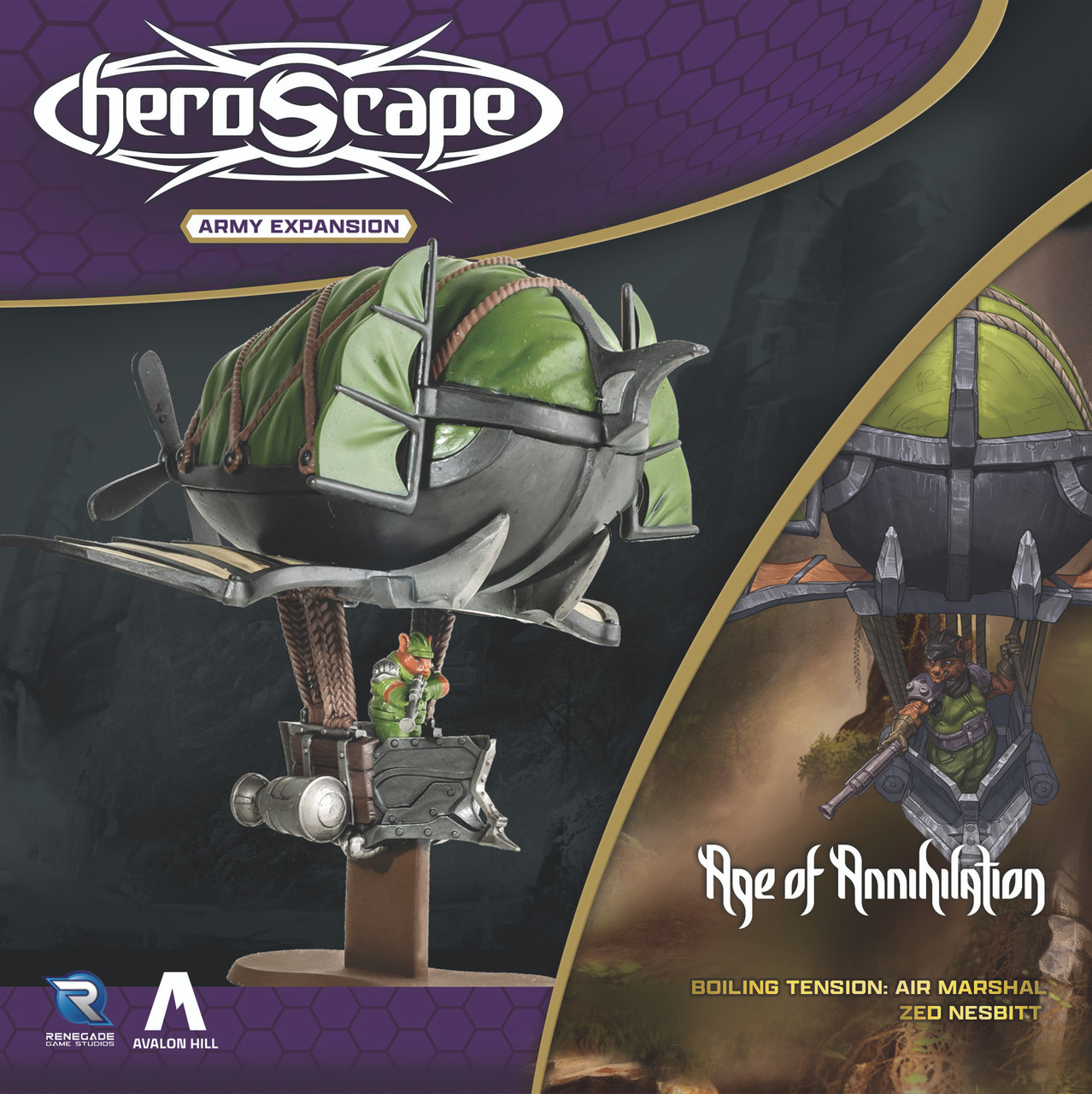 HeroScape: Air Marshal Zed Nesbitt Army Expansion Werbung, Plakat, Person