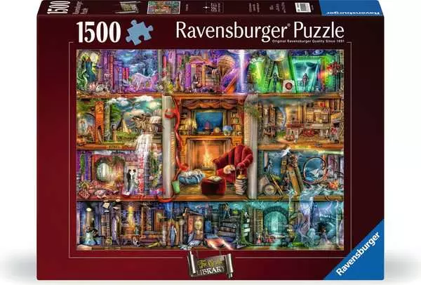 jigsaw puzzle, Ravensburger puzzle, 1500 piece, bunte farben, haus innenraum