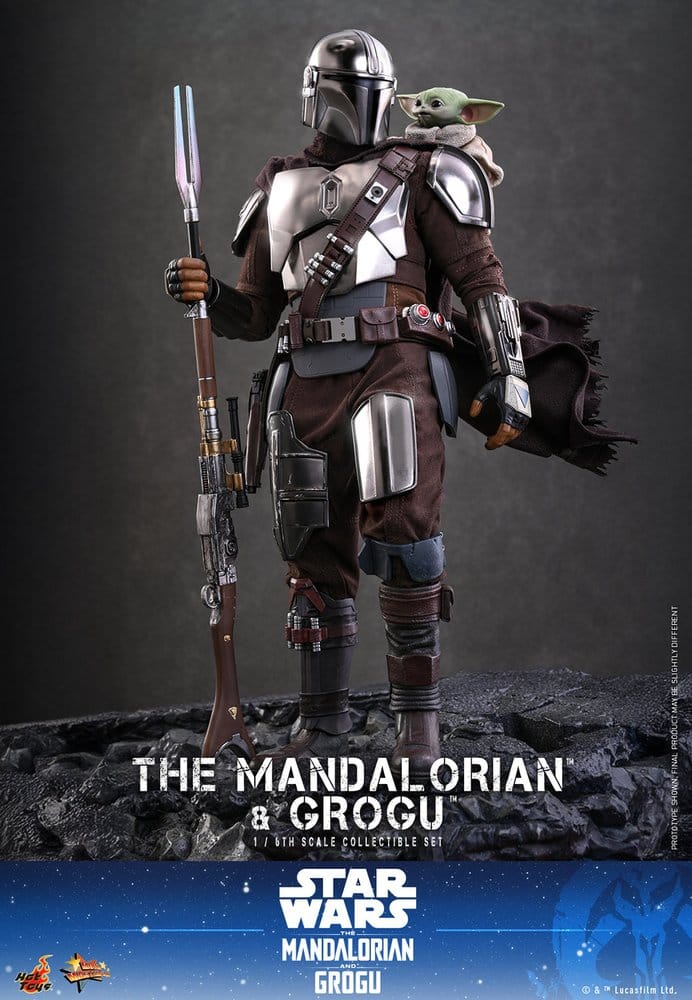 Star Wars AF: Mandalorian & Grogu Masterpiece AF 31cm Mandalorian, Grogus, Rüstung, Blaster, Figur
