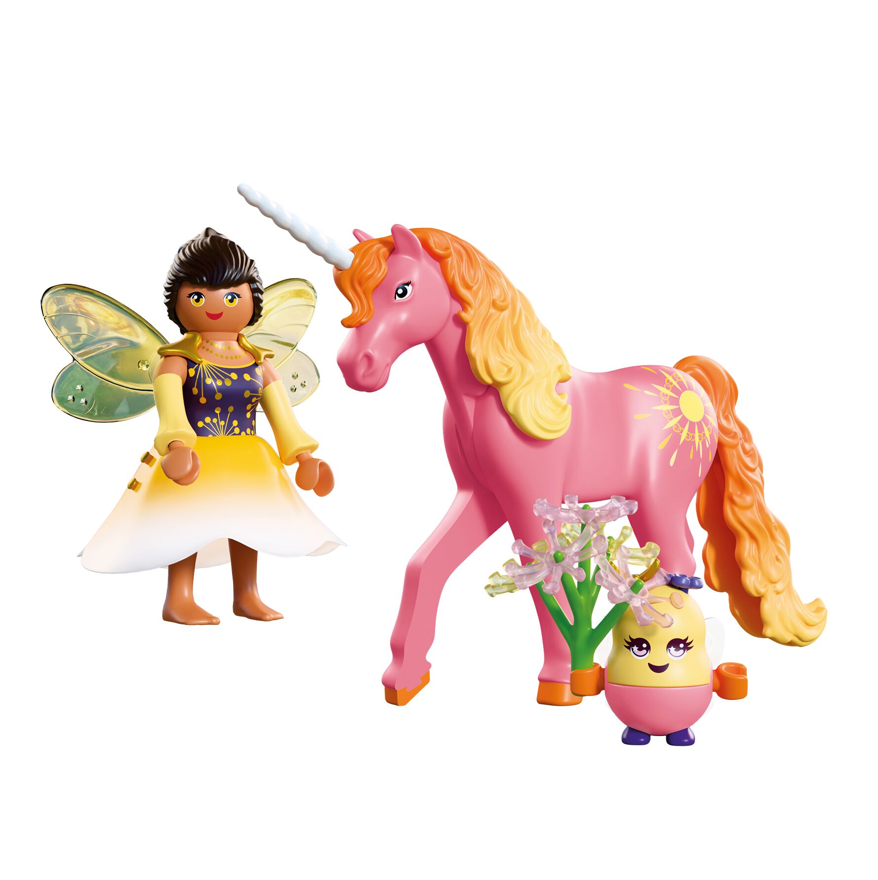 Playmobil: Fantasy & Magic - Sammeleinhorn Morgentau mit Fee Figur, Einhorn, Pony, Mädchenfigur, Waldorf-Playset