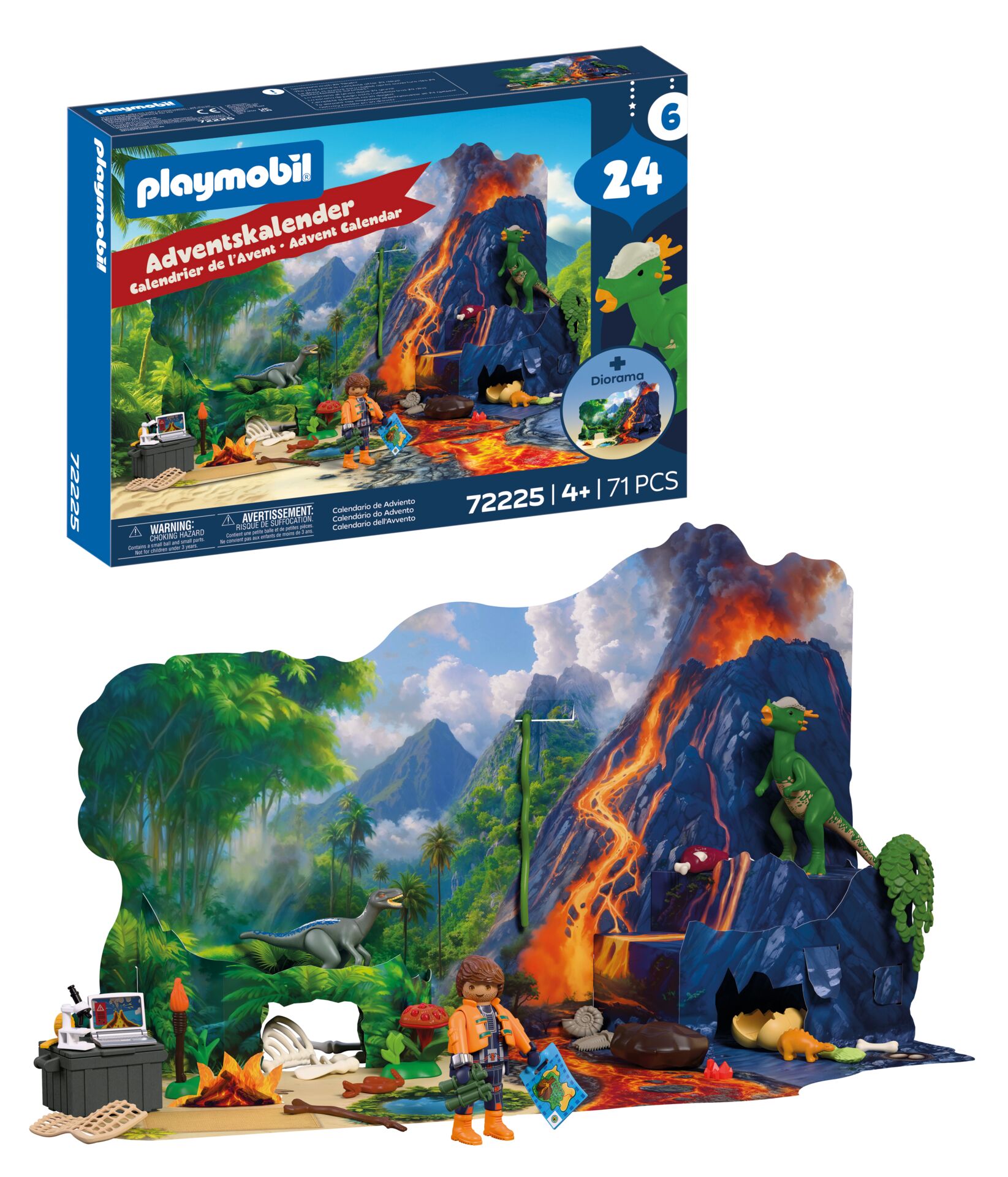 Playmobil: Adventskalender - Dino-Expedition Adventskalender, Playmobil, Diorama, Vulkan, Dinosaurier