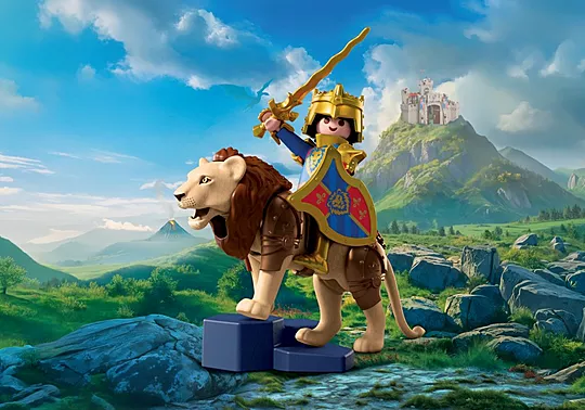 Playmobil: Knights - Löwe mit goldenem Ritter Playmobil, Ritter, Pferd, Schloss, Figur