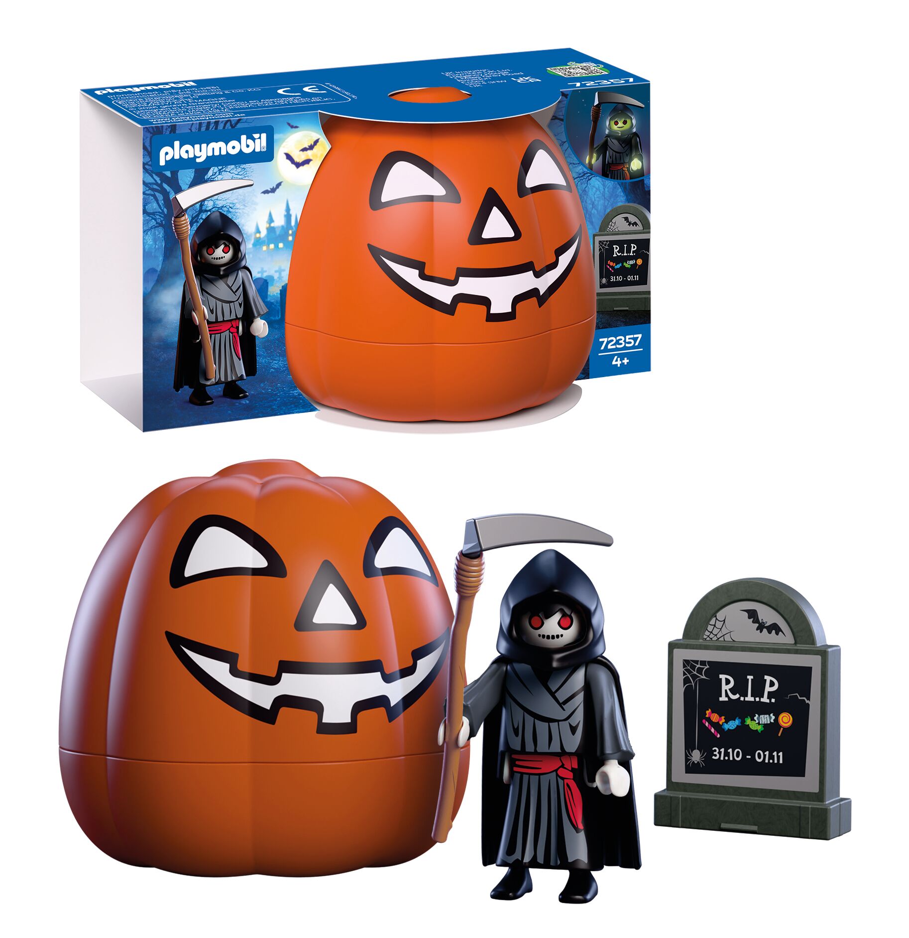Playmobil: Kürbis - Sensenman Halloween, Kürbis, LEGO-Set, Sensenmann, Spielzeug